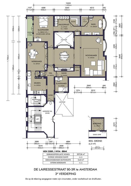 De Lairessestraat 90 3R, Amsterdam plattegrond-44