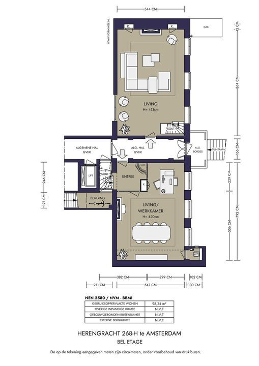 Herengracht 268 H, Amsterdam plattegrond-53