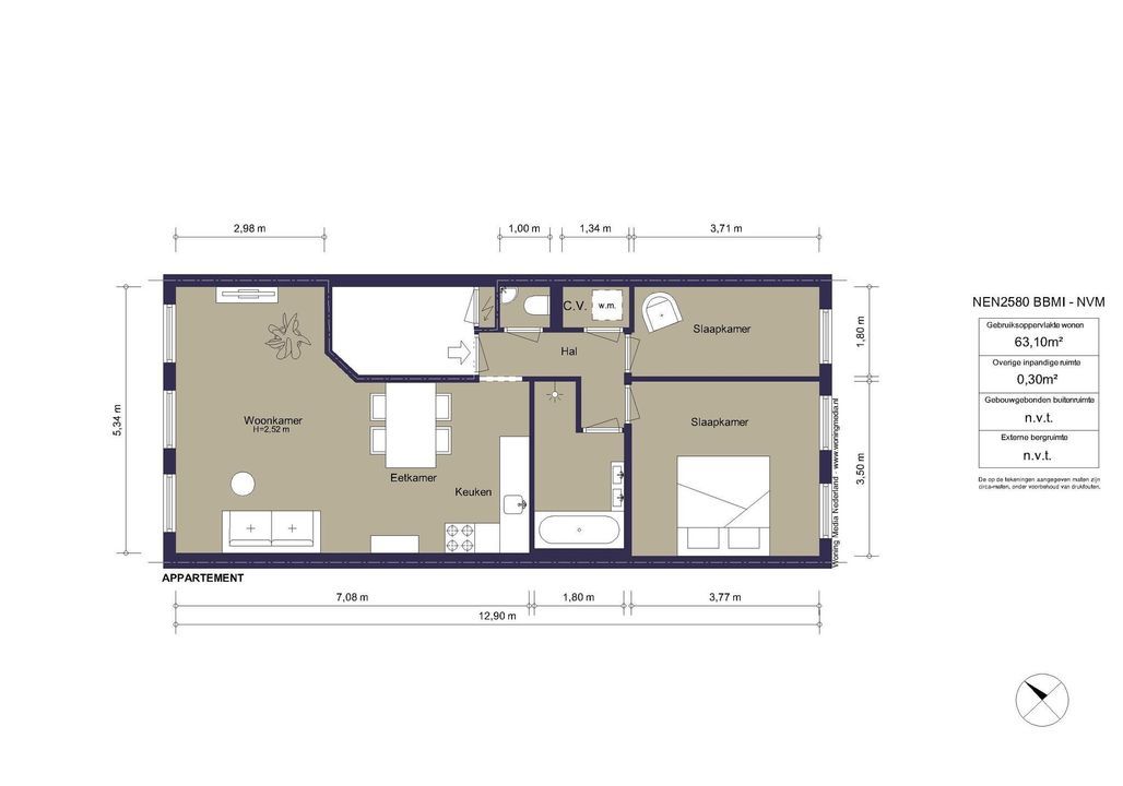 Lijnbaansgracht 58 A 3, Amsterdam plattegrond-21