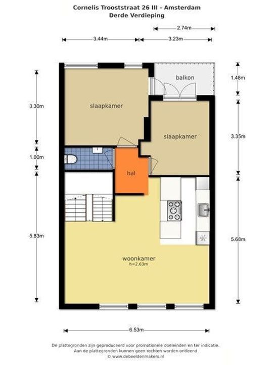 Cornelis Trooststraat 26 3, Amsterdam plattegrond-21