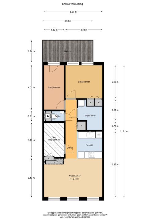 Eerste Oosterparkstraat 31 1, Amsterdam plattegrond-19