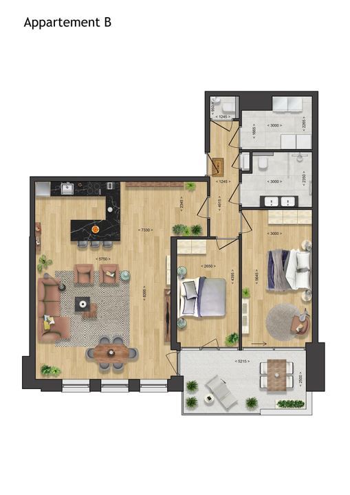 Kade Appartement | Type B 11, Goes plattegrond-11