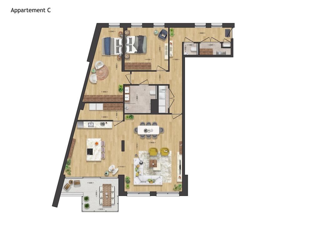 Hoek Appartement | Type C 15, Goes plattegrond-11