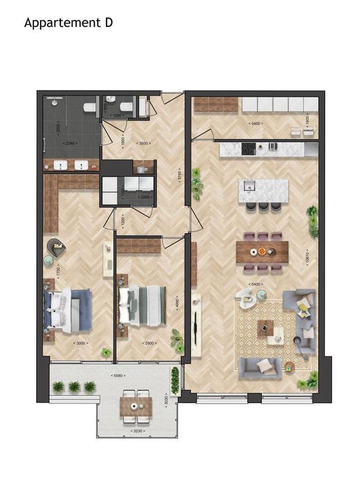 Hoek Appartement | Type D 16, Goes plattegrond-11
