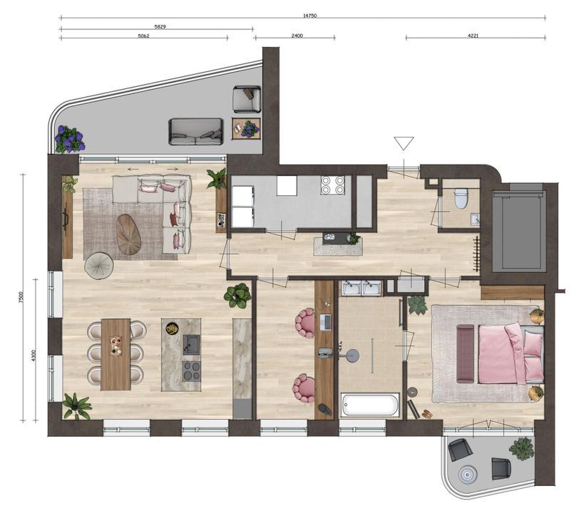 Hennegras 0 ong, Middelburg plattegrond-14