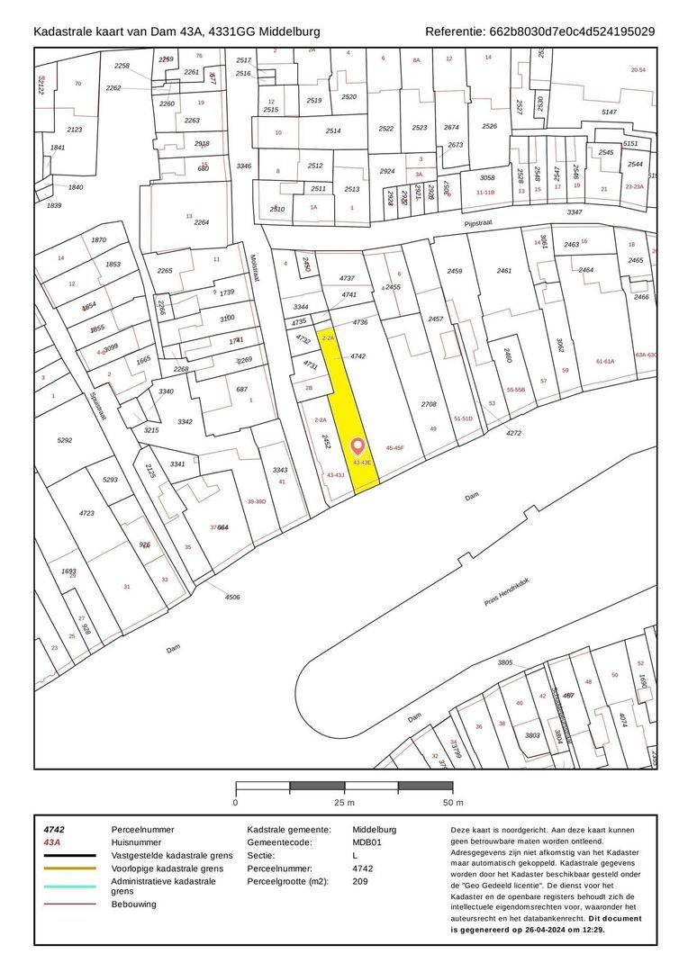 Dam 43 A, Middelburg plattegrond-26