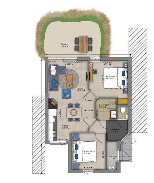 Vondellaan 60 A 72, Zandvoort plattegrond-12