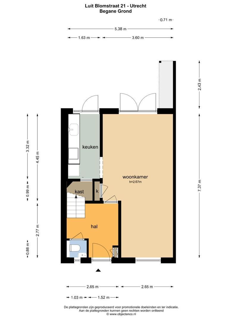 Luit Blomstraat 21, Utrecht plattegrond-37