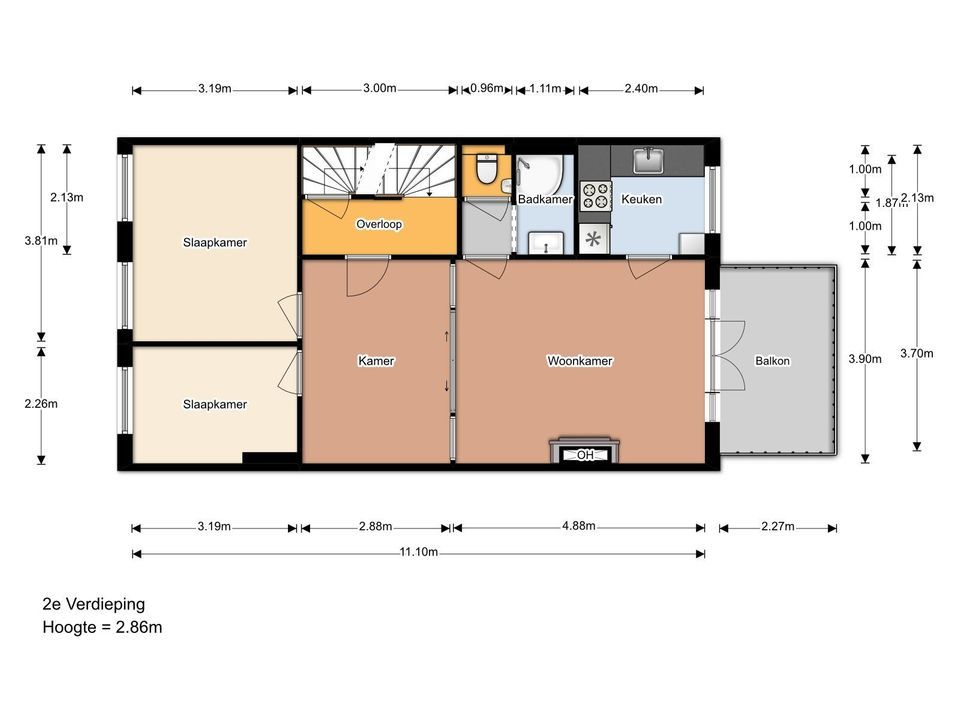 Obrechtstraat 13 A, Den Haag plattegrond-54