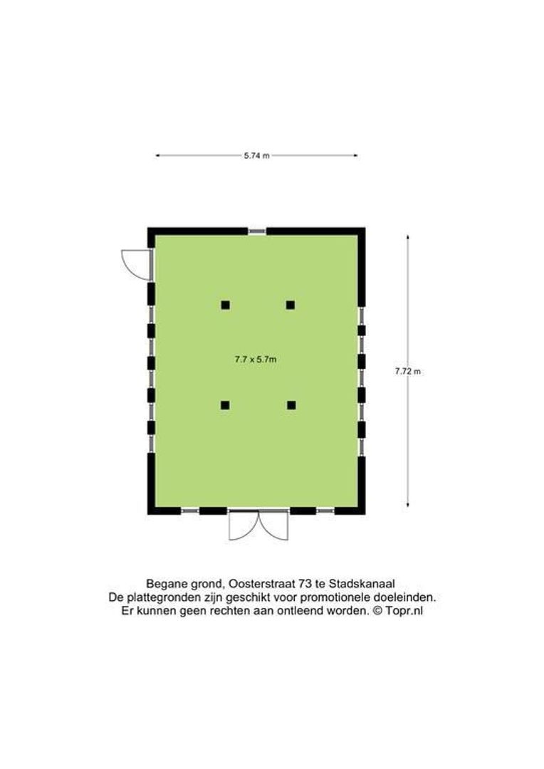 Oosterstraat 73, Stadskanaal plattegrond-2