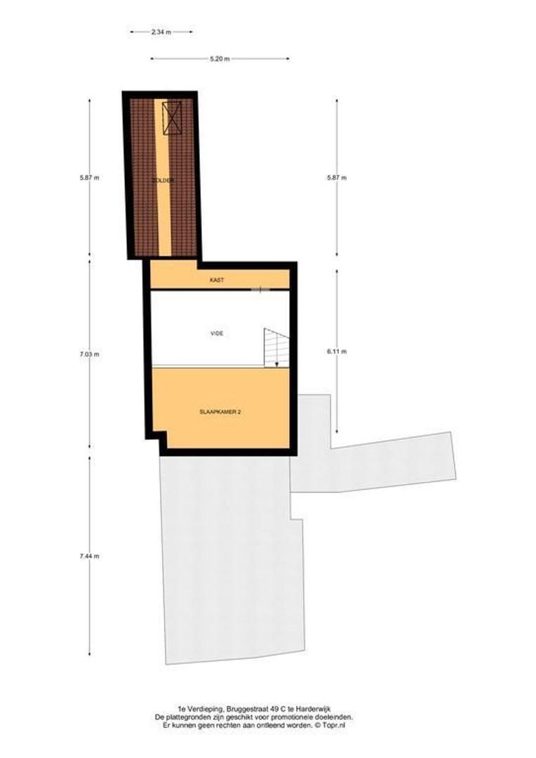 Bruggestraat 49 3, Harderwijk plattegrond-1