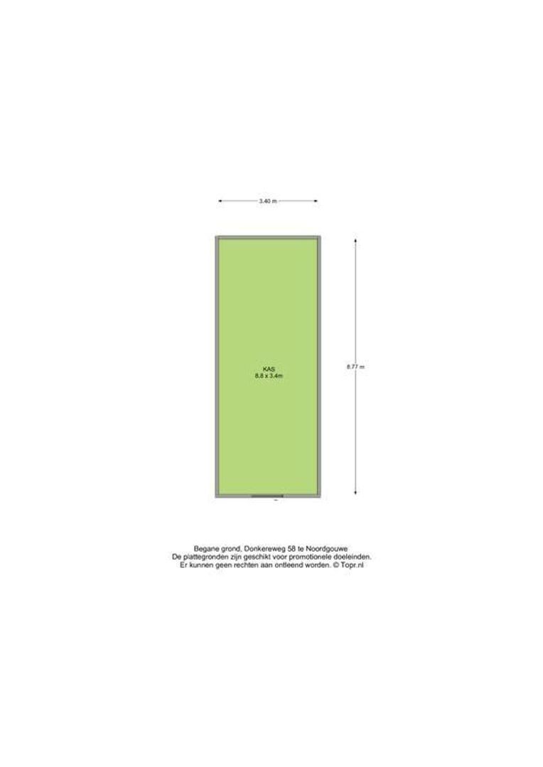 Donkereweg 58, Noordgouwe plattegrond-2