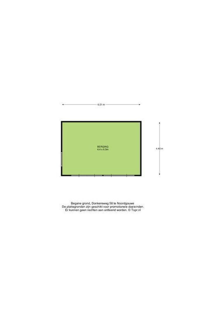 Donkereweg 58, Noordgouwe plattegrond-5