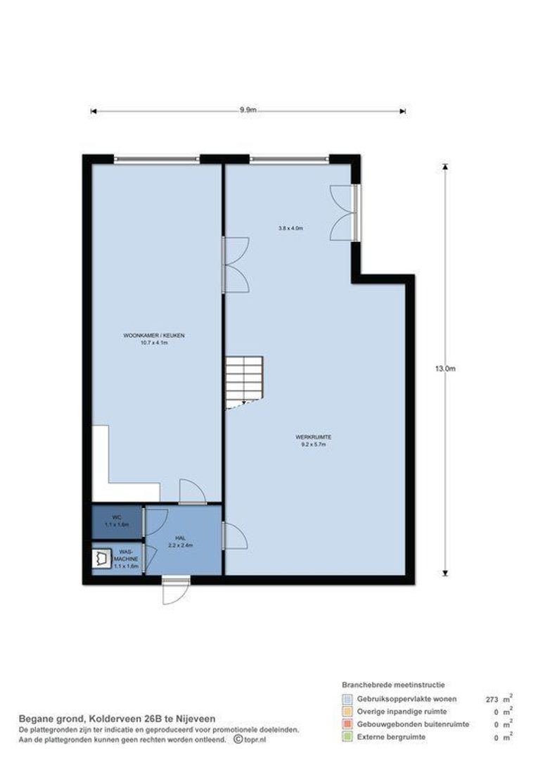 Kolderveen 26 b, Nijeveen plattegrond-0