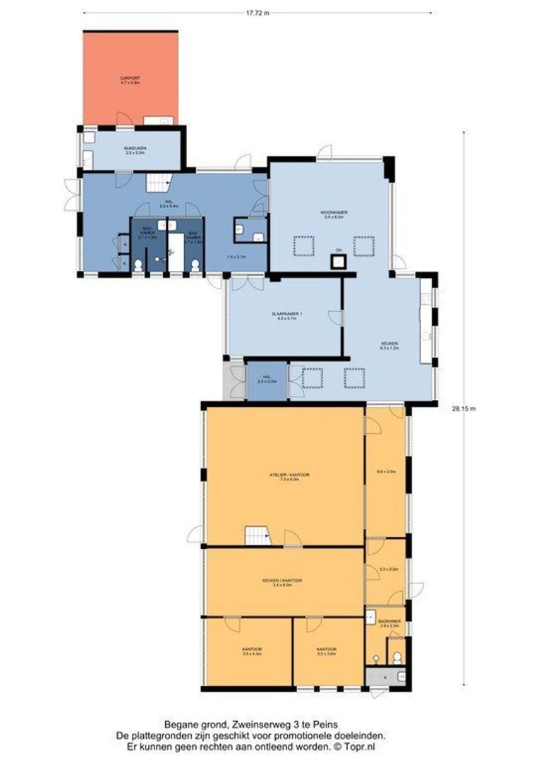 Zweinserweg 3, Peins plattegrond-0