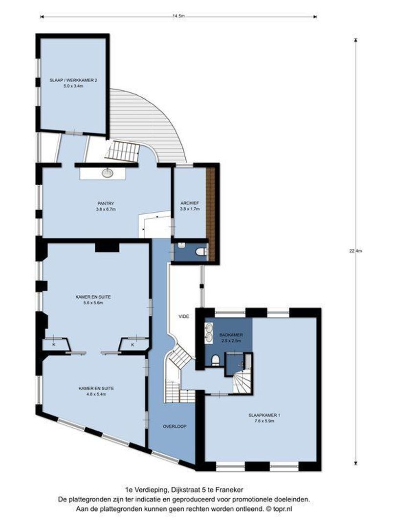 Dijkstraat 5, Franeker plattegrond-2