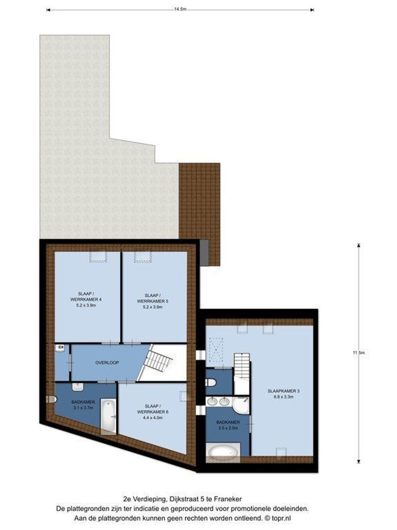 Dijkstraat 5, Franeker plattegrond-3
