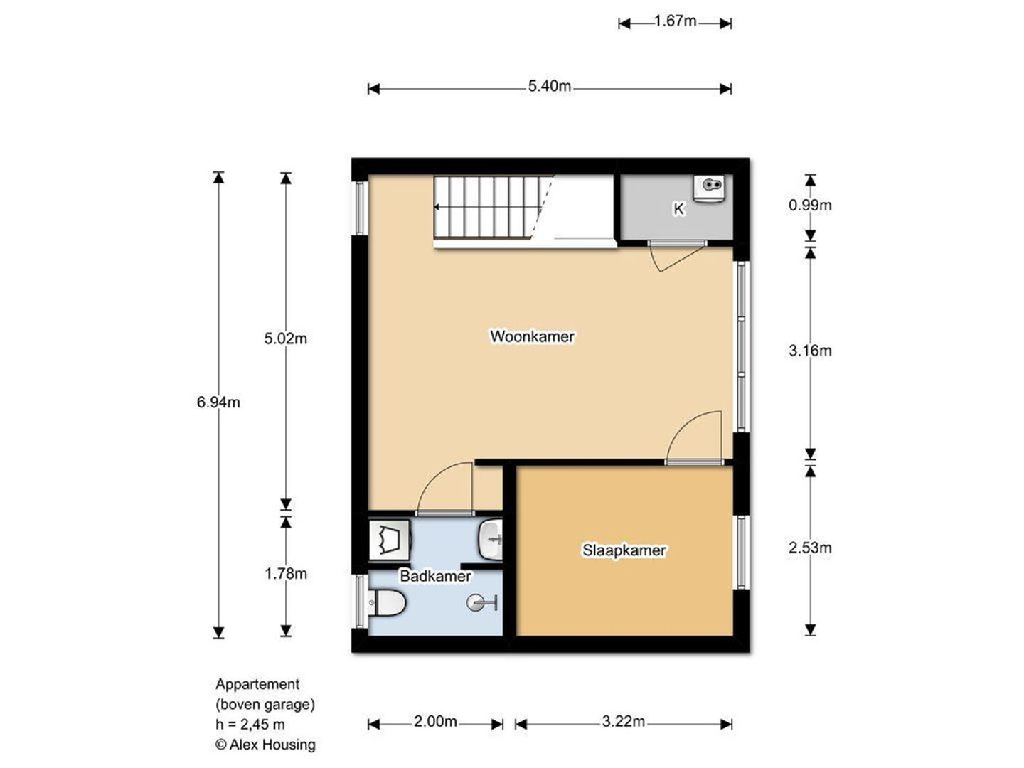 Hooigracht 34, Den Haag plattegrond-5