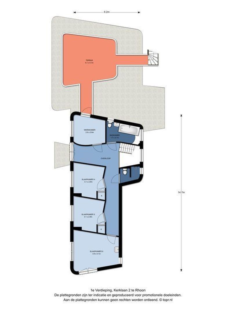 Kerklaan 2, Rhoon plattegrond-1