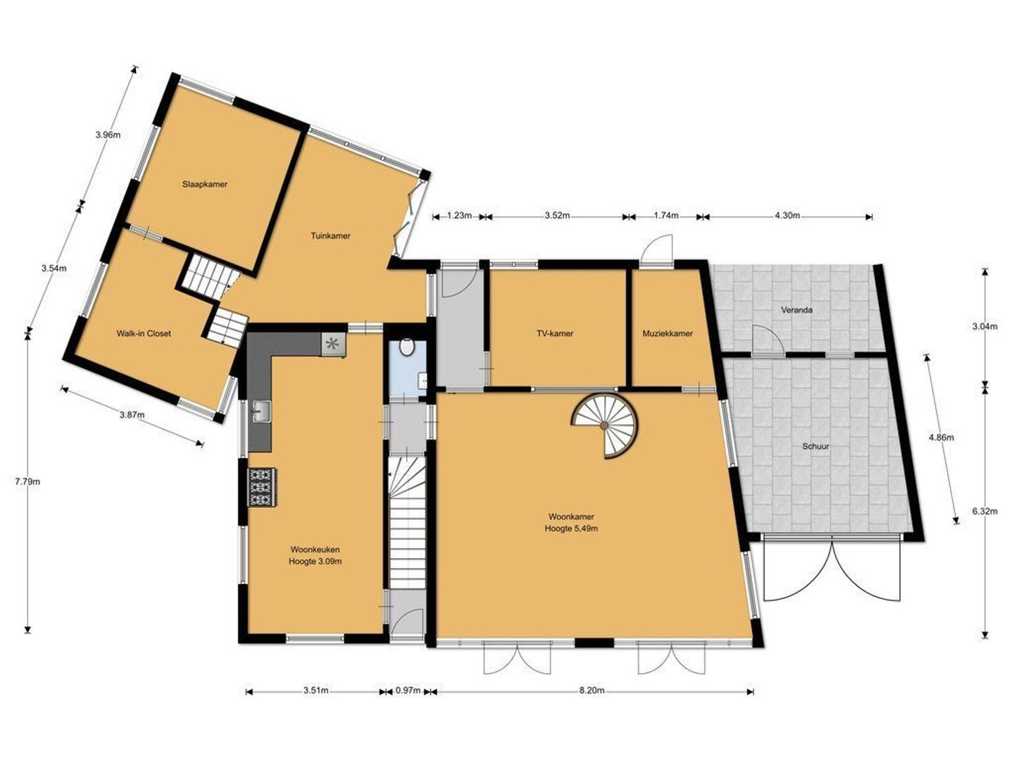 Struisvogellaan 11, Hilversum plattegrond-0