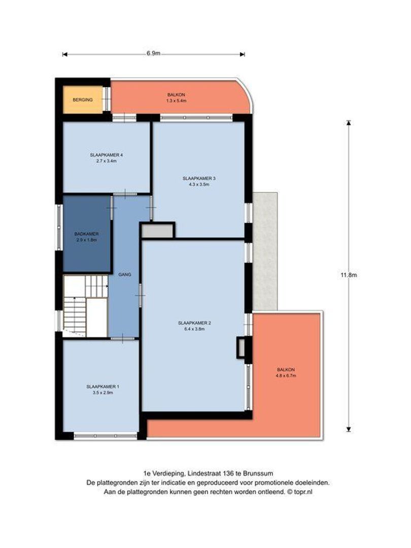 Lindestraat 136, Brunssum plattegrond-3