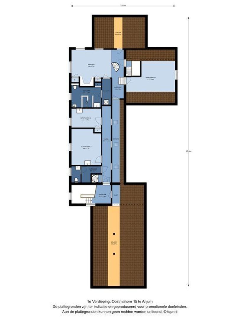 Oostmahorn 15, Anjum plattegrond-1
