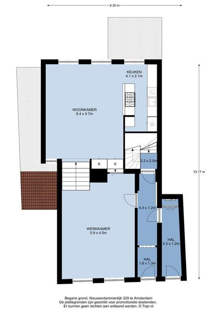 Nieuwendammerdijk 329 - 331, Amsterdam plattegrond-0