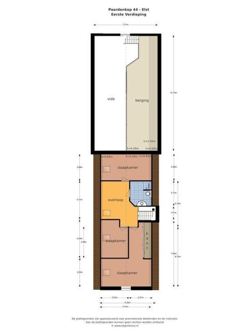 Paardenkop 44, Elst Ut plattegrond-1