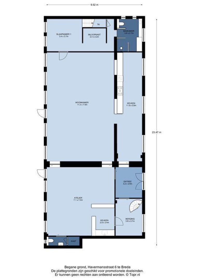 Havermansstraat 6, Breda plattegrond-0