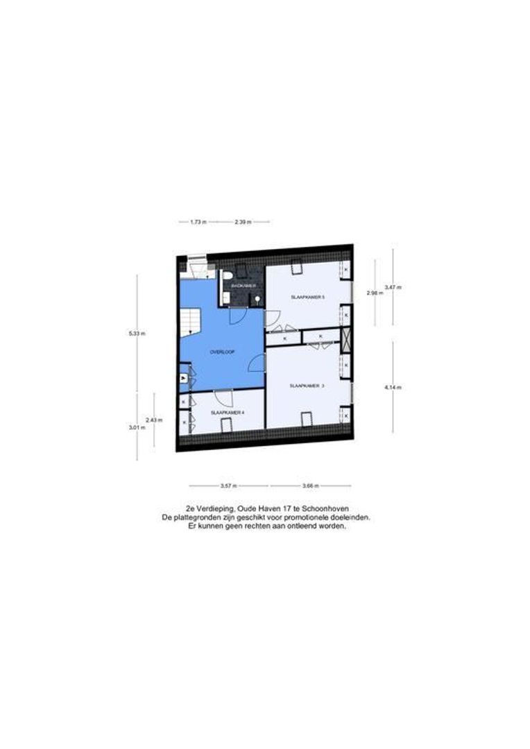 Oude Haven 17, Schoonhoven plattegrond-2