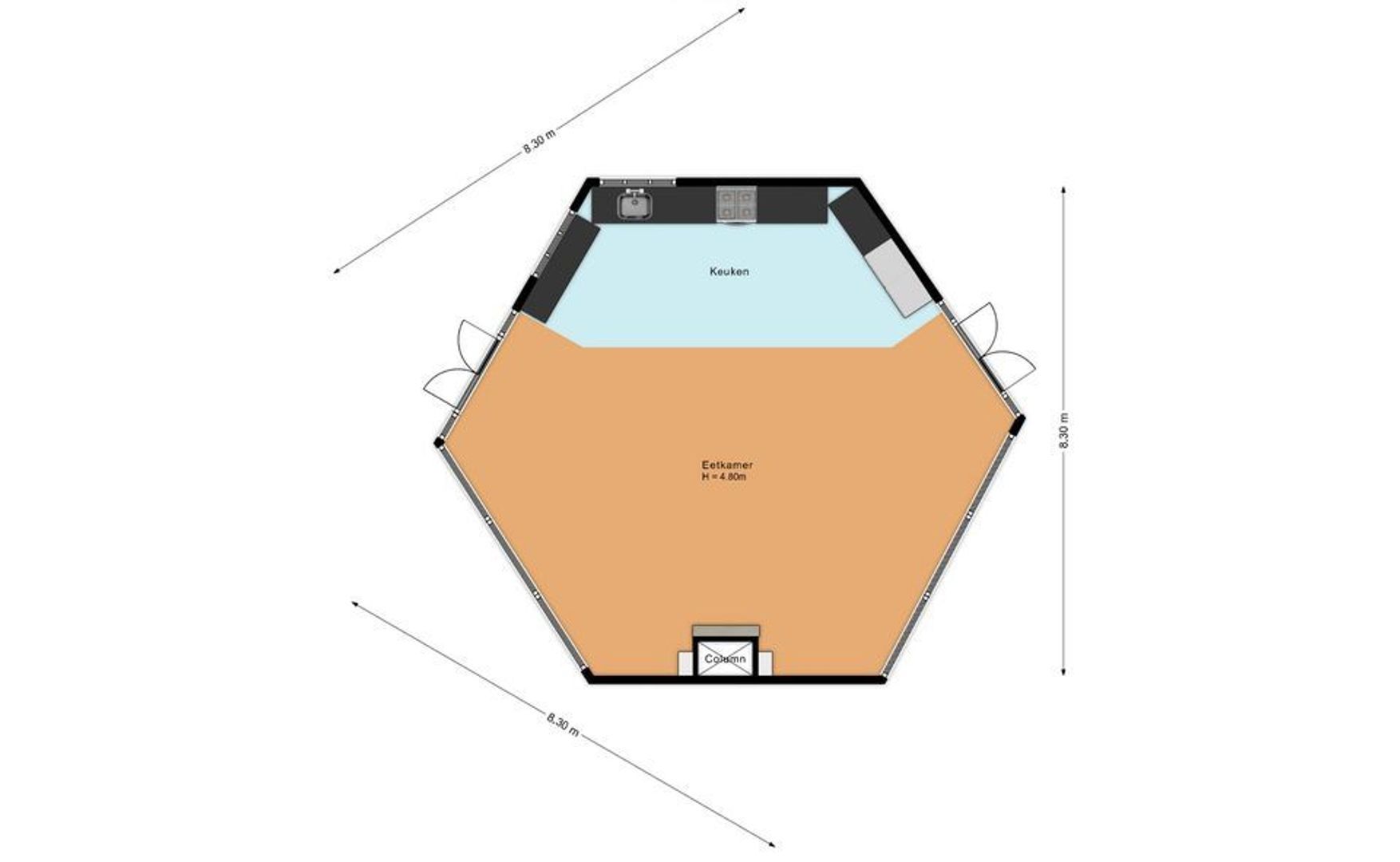 Benedenberg 32, Bergambacht plattegrond-95