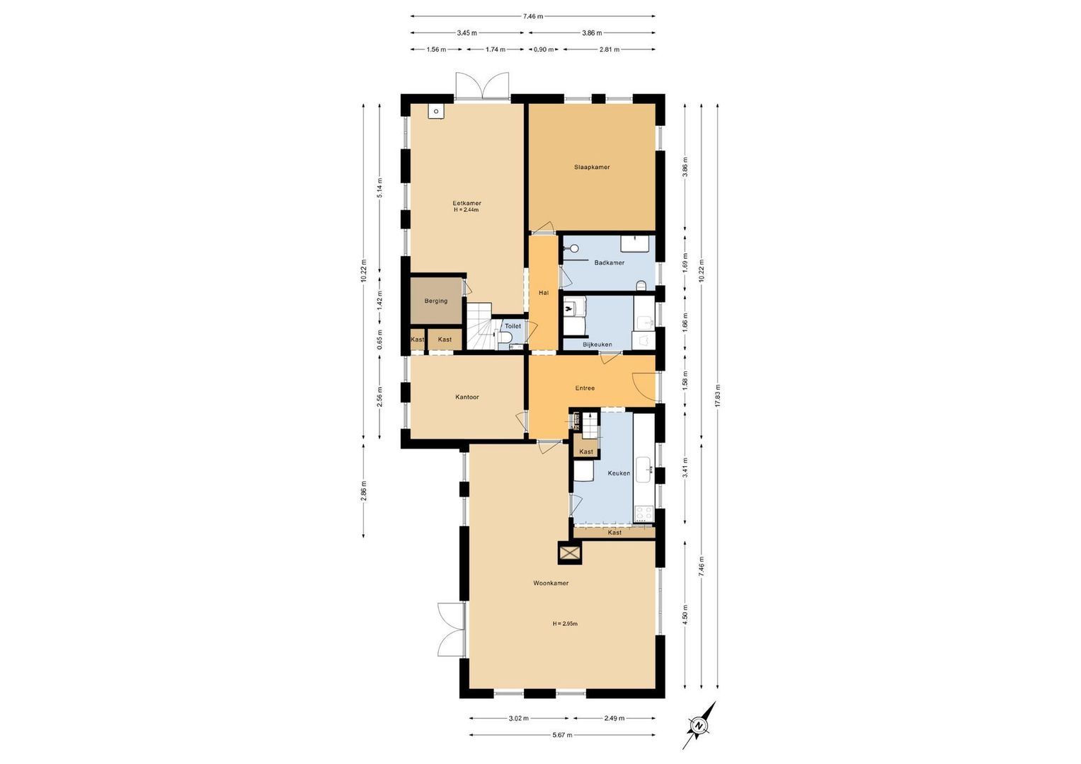 Vredeslaan 1, Frederiksoord plattegrond-45