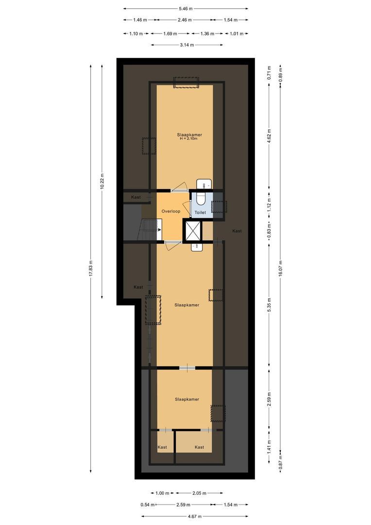 Vredeslaan 1, Frederiksoord plattegrond-45