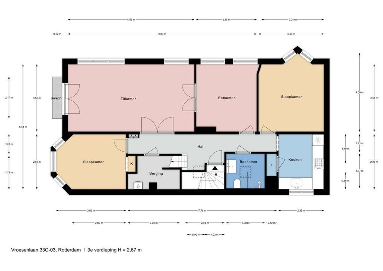 Vroesenlaan 33 C03, Rotterdam plattegrond-60