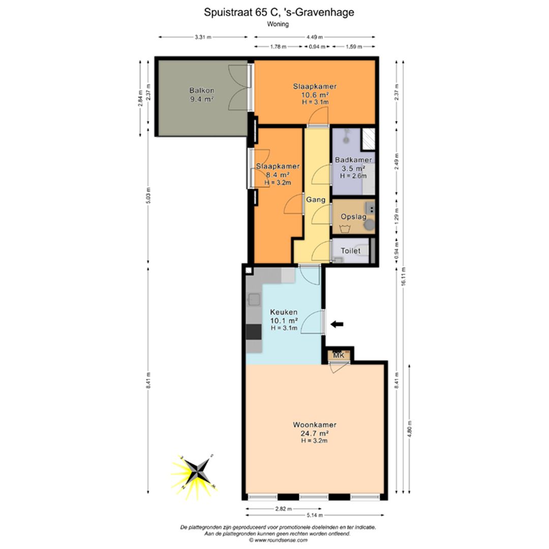 Spuistraat 65 C, Den Haag plattegrond-28