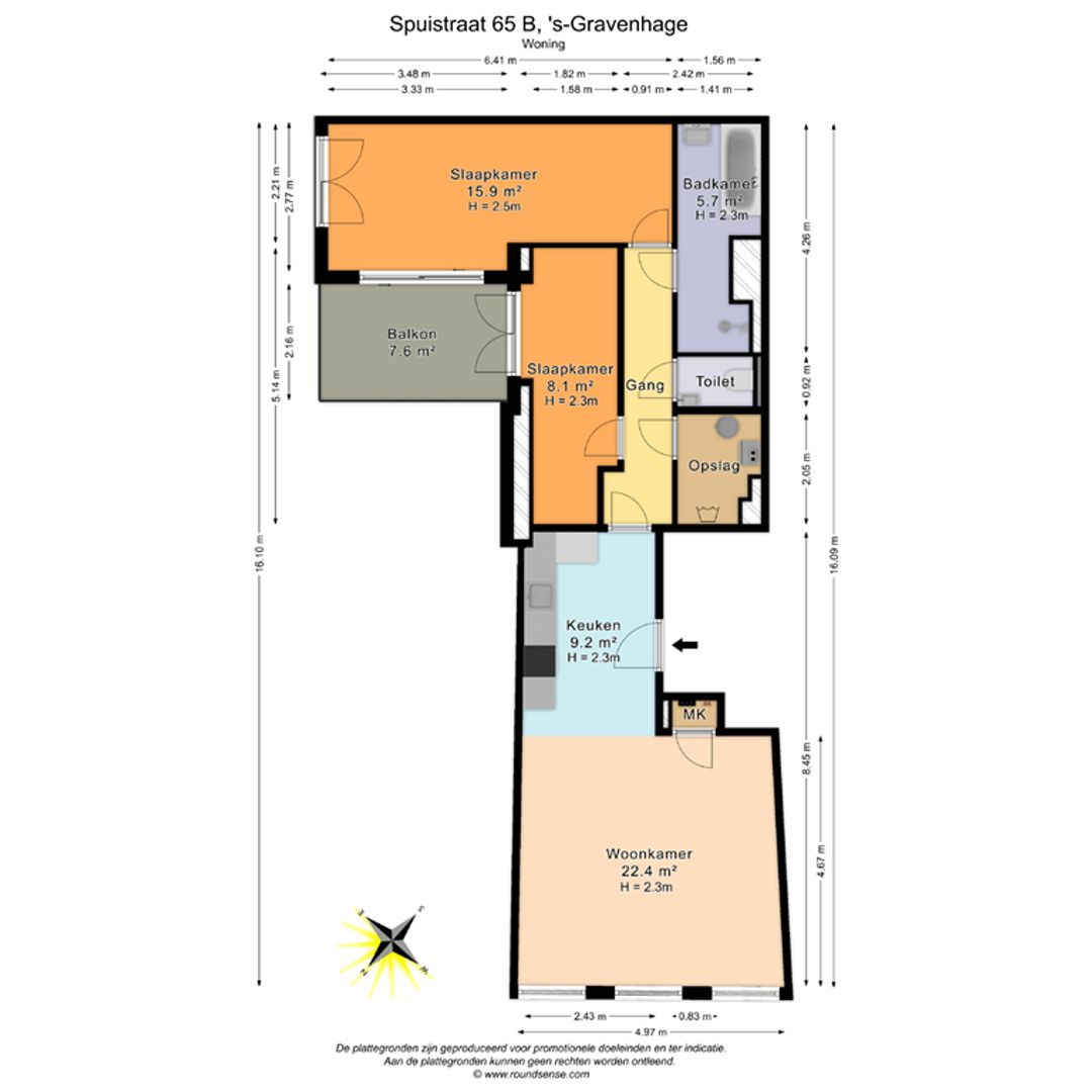 Spuistraat 65 B, Den Haag plattegrond-30