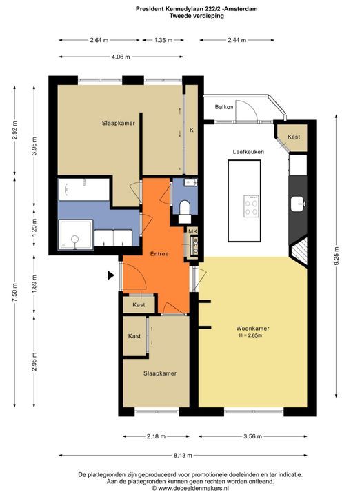 President Kennedylaan 222 2, Amsterdam plattegrond-37