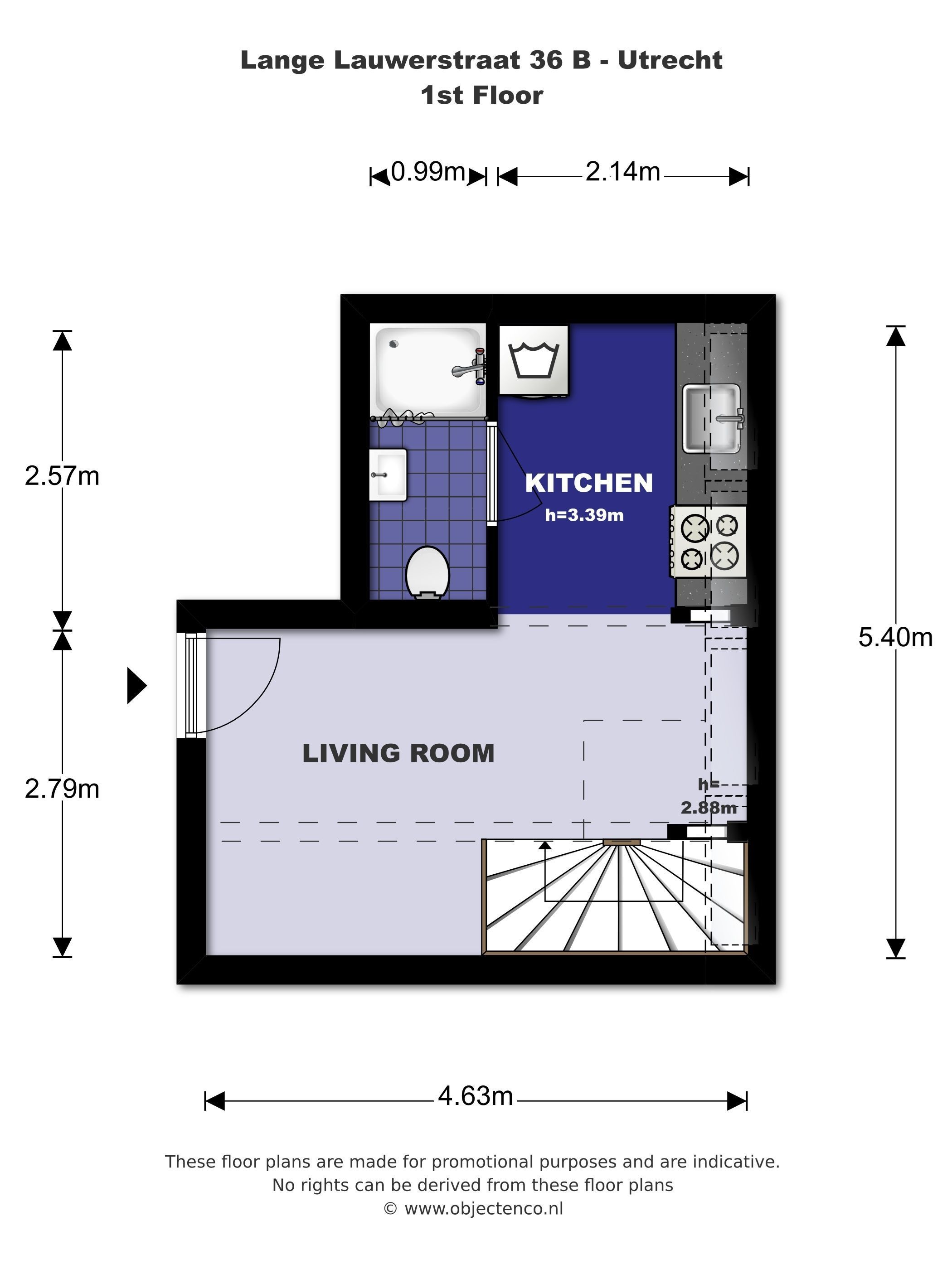 Lange Lauwerstraat 36 B*, Utrecht plattegrond-0