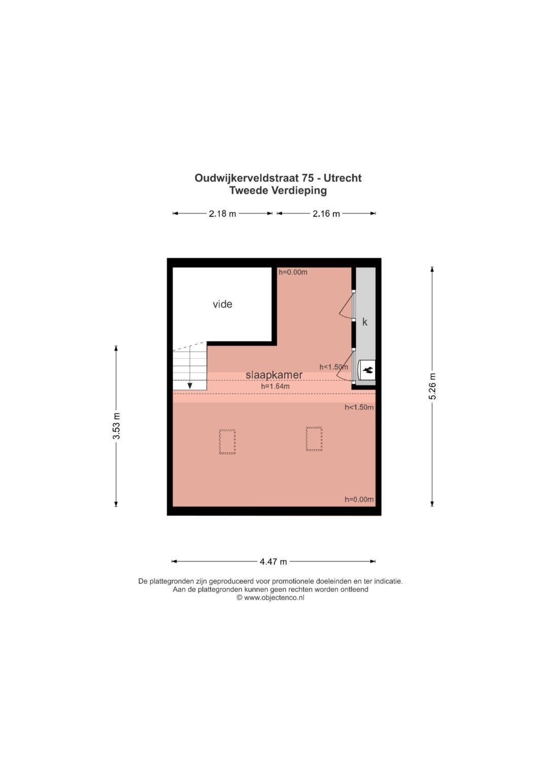 Oudwijkerveldstraat 75, Utrecht plattegrond-4