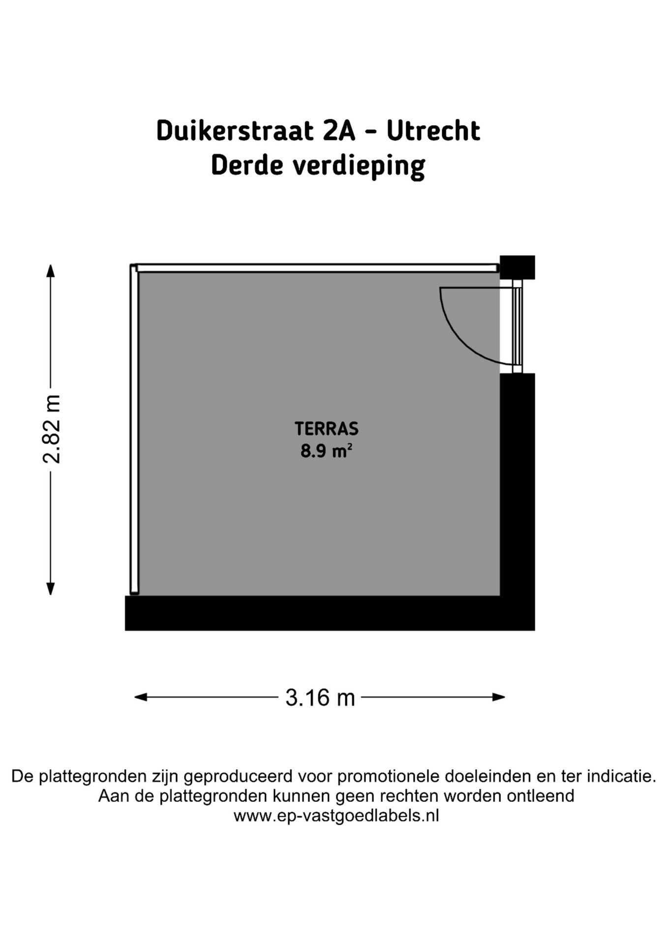 Duikerstraat 2 A, Utrecht plattegrond-2