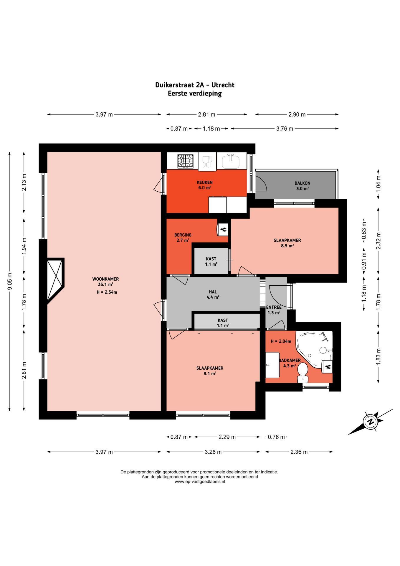 Duikerstraat 2 A, Utrecht plattegrond-0