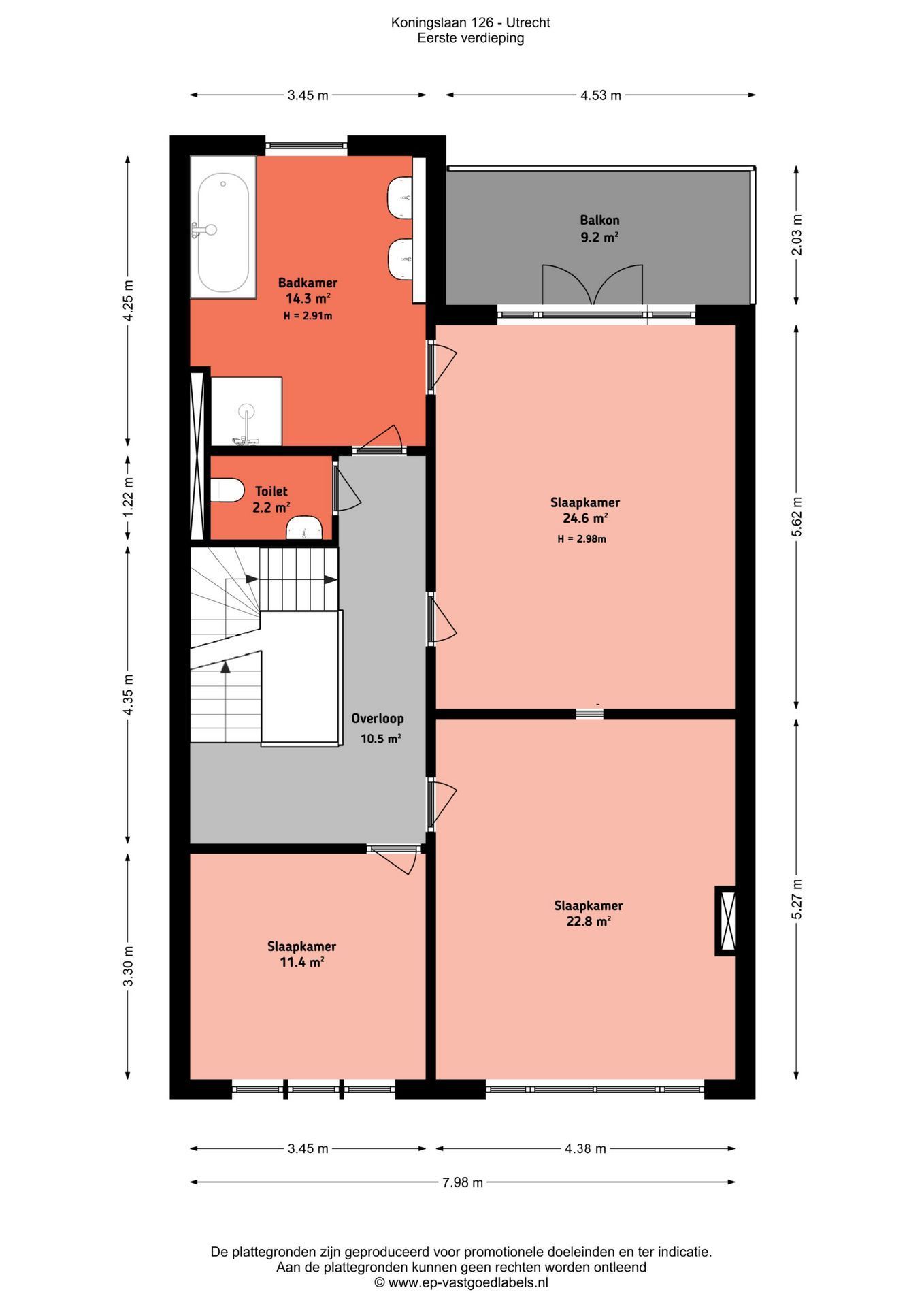 Koningslaan 126, Utrecht plattegrond-2