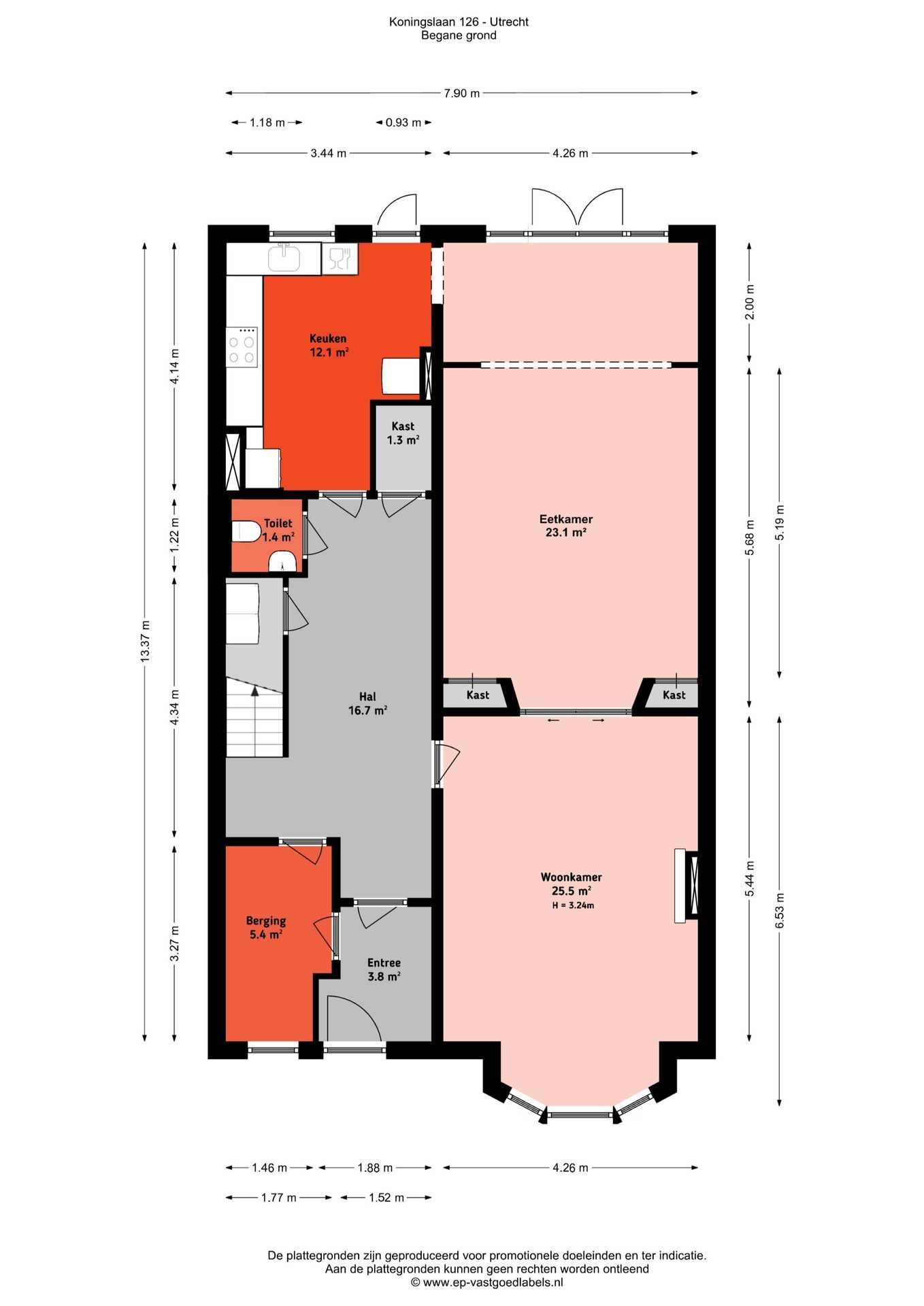 Koningslaan 126, Utrecht plattegrond-0