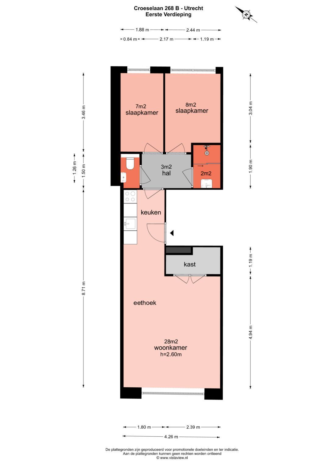 Croeselaan 268 B, Utrecht plattegrond-0