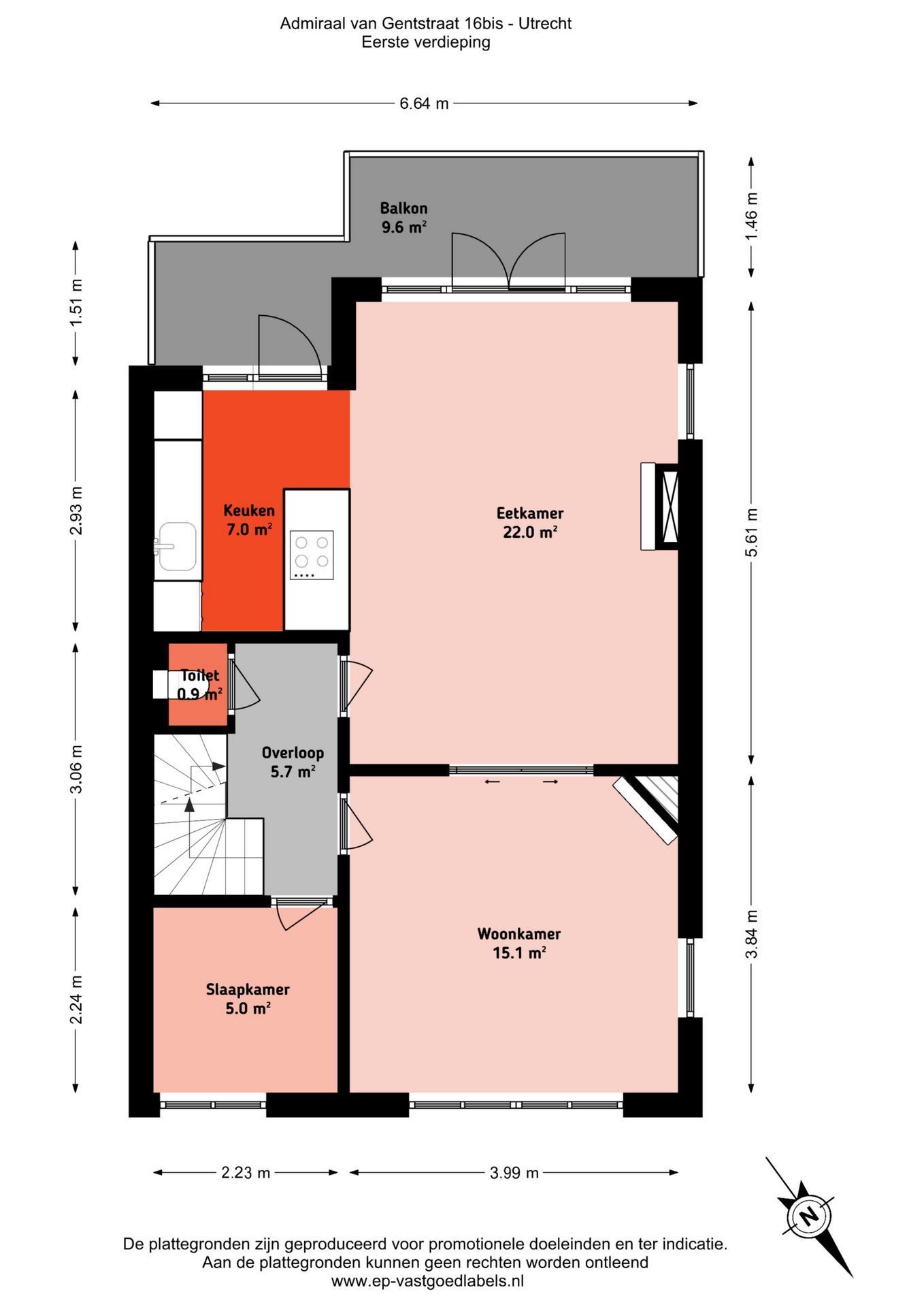 Admiraal van Gentstraat 16 BS, Utrecht plattegrond-2