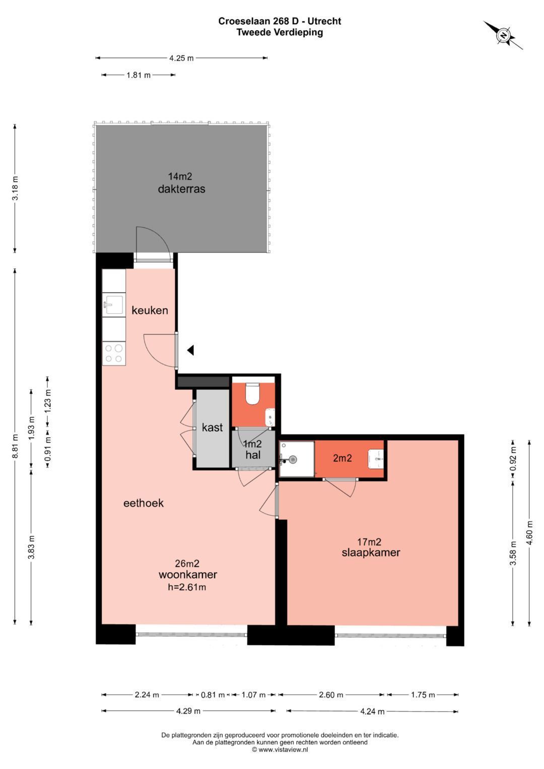 Croeselaan 268 D, Utrecht plattegrond-0