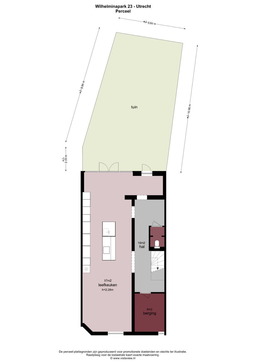 Wilhelminapark 23, Utrecht plattegrond-1
