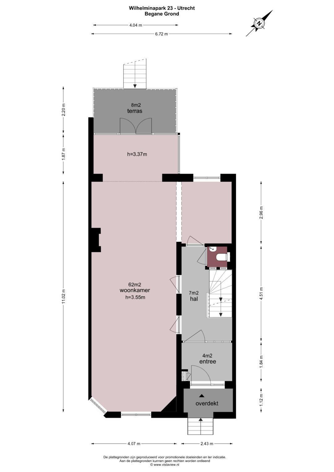 Wilhelminapark 23, Utrecht plattegrond-4