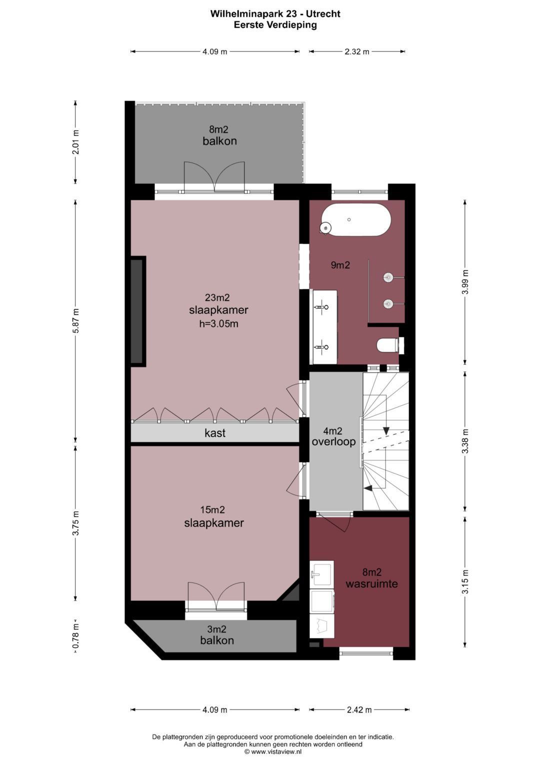 Wilhelminapark 23, Utrecht plattegrond-7