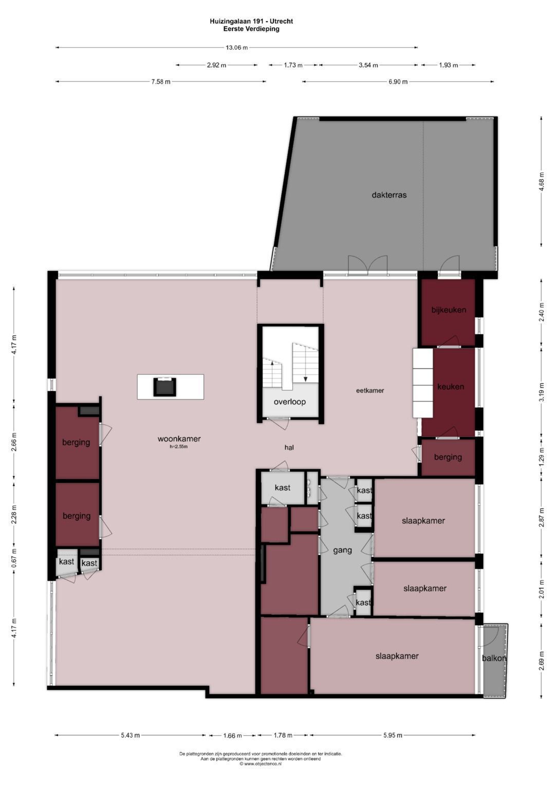 Huizingalaan 191, Utrecht plattegrond-0